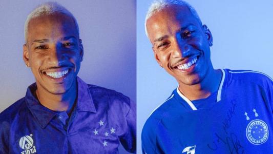 Matheus Pereira usou camisas icônicas do Cruzeiro em ensaio fotográfico