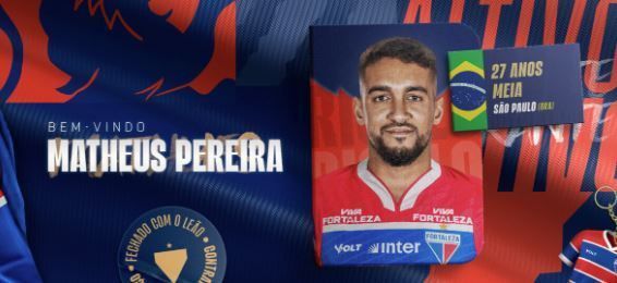 Fortaleza anuncia a contratação do meia Matheus Pereira