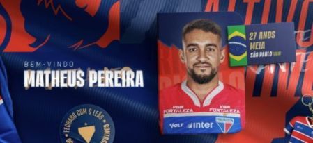 Matheus Pereira, do Fortaleza, foi anunciado nesta terça-feira (27)