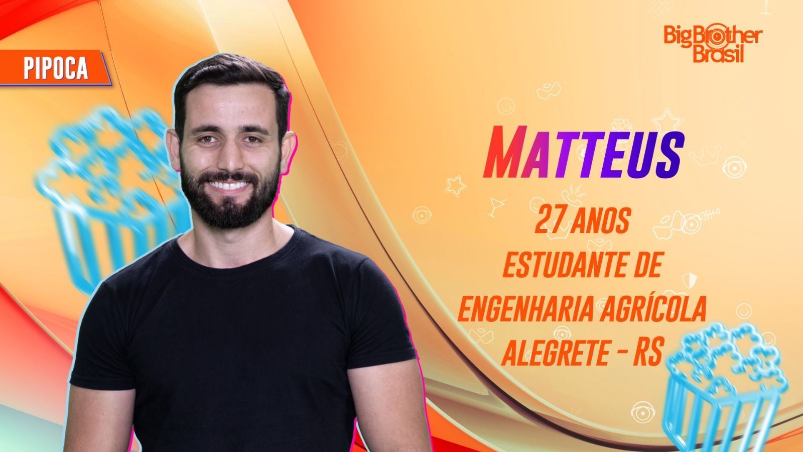 BBB 24: Novo Pipoca, Matteus está solteiro e é apegado à avó