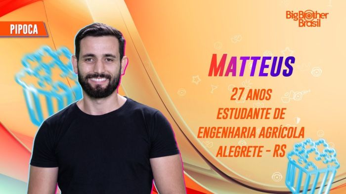Matteus, de 27 anos, foi anunciado como parte do grupo Pipoca
