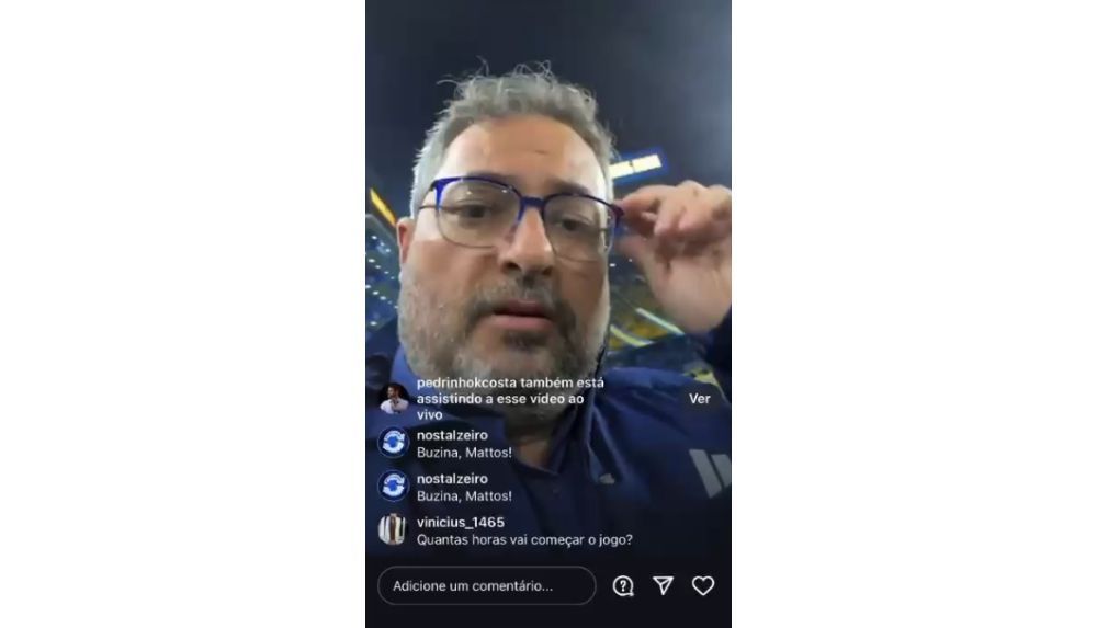 CEO do Cruzeiro faz live na Bombonera antes de jogo com Boca, e torcedores reagem
