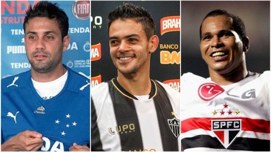 Maurinho (esq), ex-Cruzeiro; Josué (centro), ex-Atlético; Aloísio (dir), ex-São Paulo