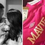 Mavie, filha de Neymar, recebe camisa do Santos na maternidade; veja