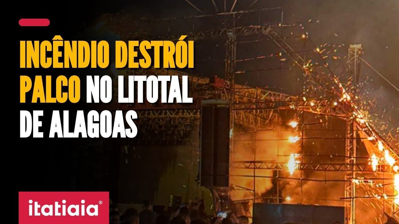 Cafe de La Musique, em Maceió, pega fogo e palco é destruído; veja vídeo