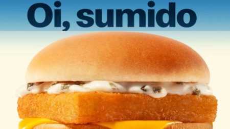 Foto mostra o sanduiche McFish, da rede de fast food McDonald's