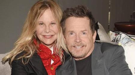 Meg Ryan ao lado de Michael J. Fox