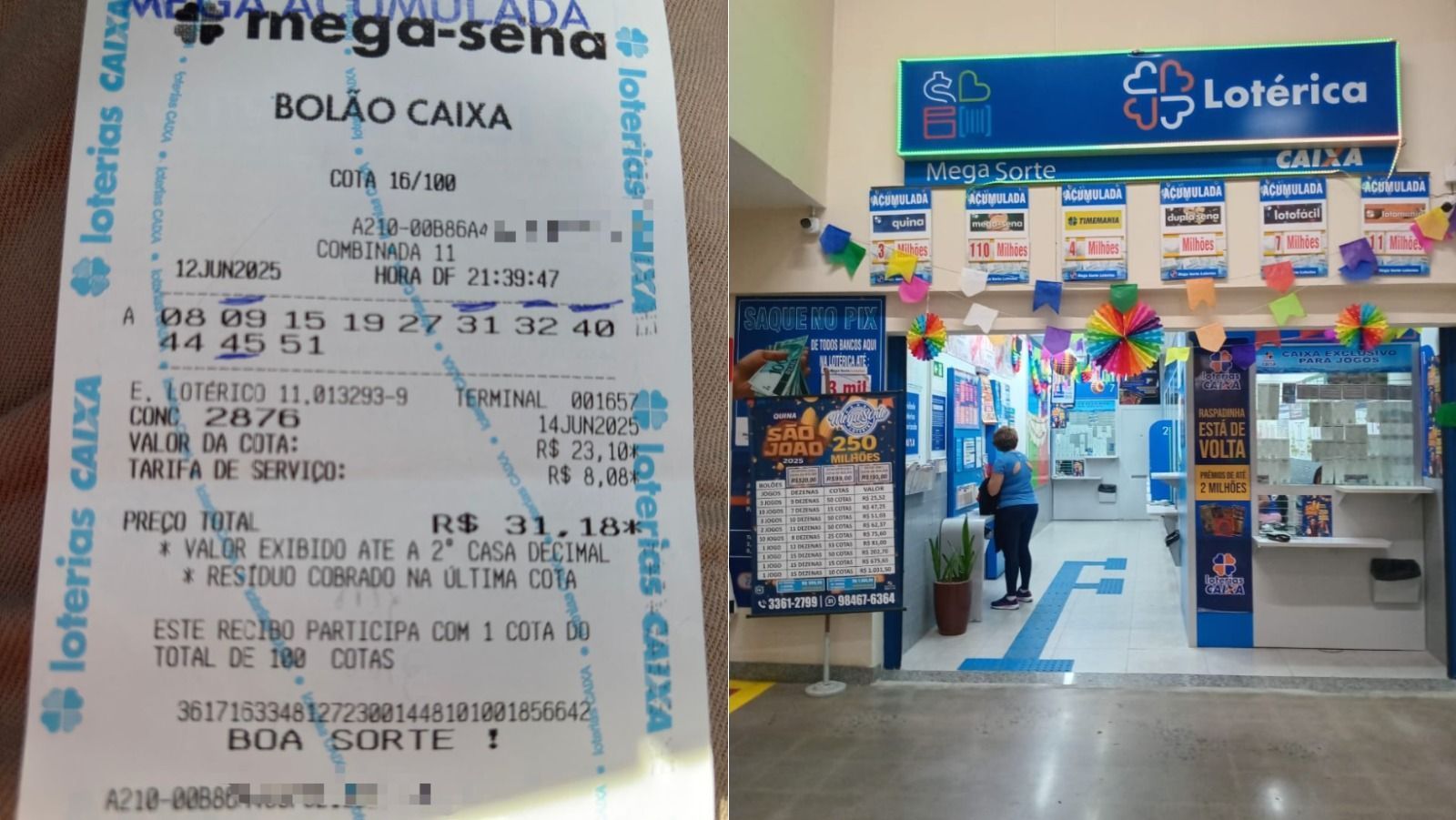 Bolão de Contagem leva R$ 730 mil na Mega-Sena e quase fatura R$ 100 milhões: ‘Jogamos 51 e veio 55’