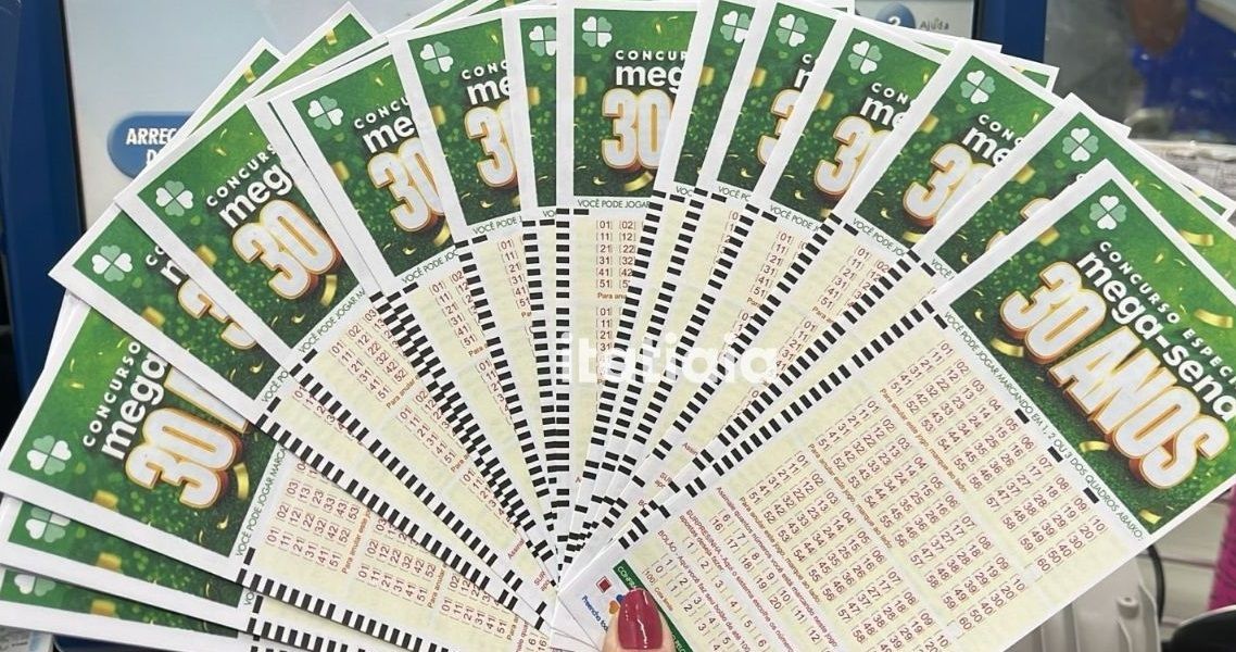 Mega-Sena 30 anos: lotéricas recebem volantes do concurso, nos moldes da Mega da Virada
