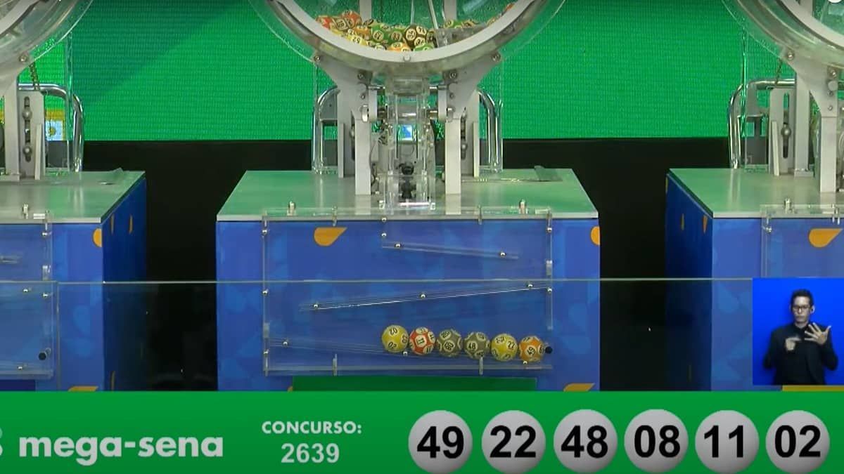 Mega-sena concurso 2.639: veja as dezenas sorteadas; prêmio é de R$9,7 milhões de reais