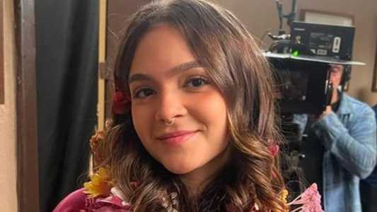 Mel Maia nos bastidores de 'Vai Na Fé'