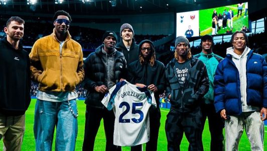 Jogadores do Memphis Grizzlies jogaram em Londres e foram a jogo do Tottenham