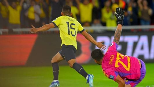 Mena fez o gol da vitória do Equador sobre o Chile