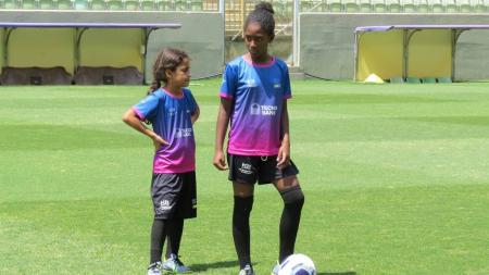 Meninas do projeto Esportes na Cidade