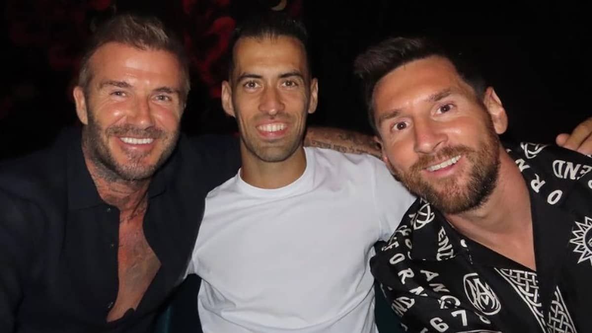 Messi, Busquets e Beckham jantam juntos em Miami; veja fotos
