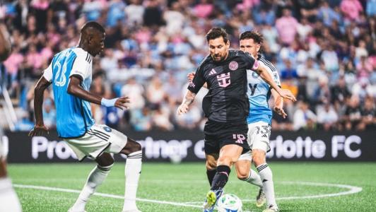 Lionel Messi, do Inter Miami, em partida contra o Charlotte, na MLS