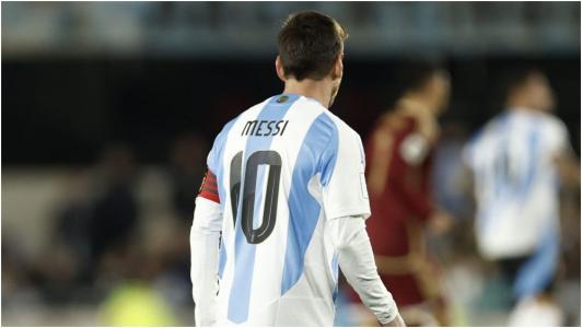 Messi com a camisa 10 da Argentina