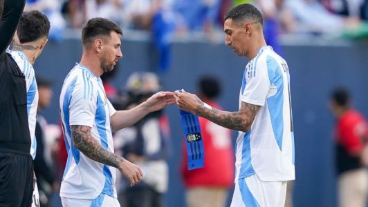 Messi e Di María em partida pela Seleção Argentina