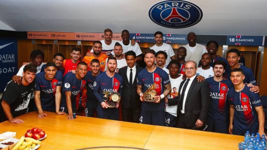 Messi e Sergio Ramos se despediram do PSG neste domingo (3)
