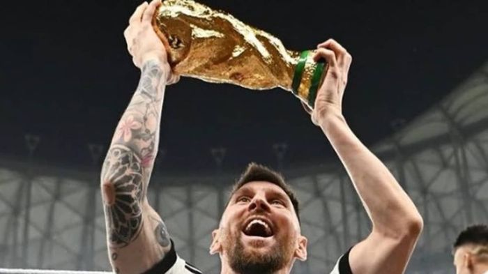Messi foi campeão pela Argentina na Copa do Mundo do Catar