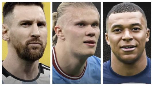Messi, Haaland e Mbappé foram os três melhores jogadores do mundo na temporada