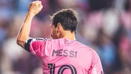 Lionel Messi comemora gol pelo Inter Miami na temporada 2025