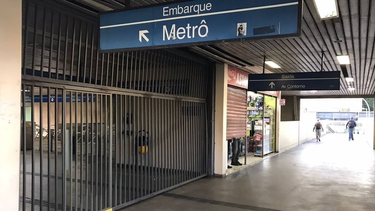 Greve do metrô de Belo Horizonte: serviço tem todas as estações fechadas nesta quarta-feira