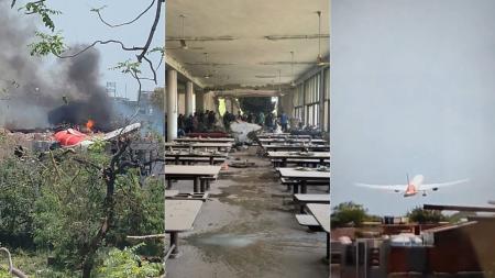 O avião que caiu na Índia, com 242 passageiros a bordo nesta quinta-feira (12), atingiu um alojamento de médicos, conforme a polícia local.