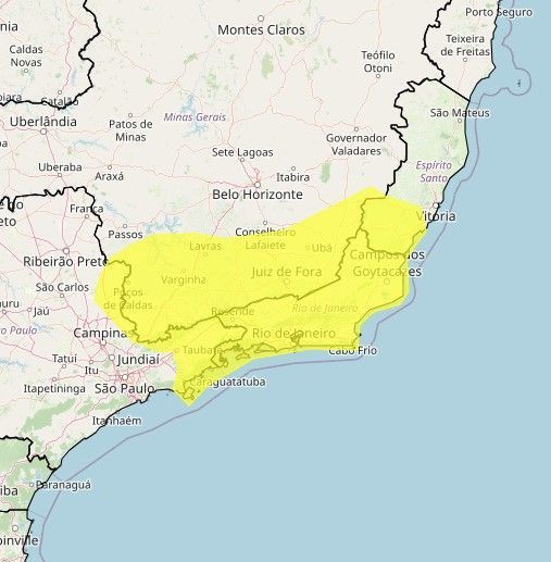 ‘Alerta amarelo': 303 cidades de Minas têm possibilidade de chuva intensa até sábado (9)