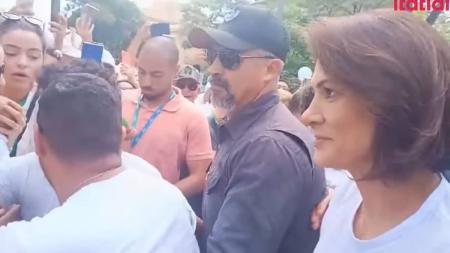 Michelle Bolsonaro discursou em ato contra descriminalização do aborto na Praça da Liberdade