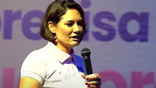 Michelle Bolsonaro fez discurso em evento do PL Mulher neste sábado (15), em João Pessoa