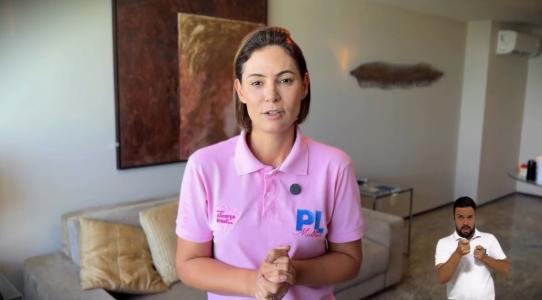 Michelle Bolsonaro, presidente do PL Mulher e esposa de Jair Bolsonaro