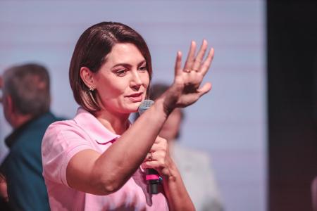 Ex-primeira-dama do Brasil, Michelle Bolsonaro.