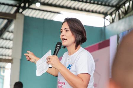 Ex-primeira-dama do Brasil, Michelle Bolsonaro.