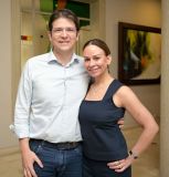 Miguel Uribe e a esposa