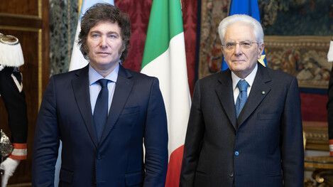 Após Papa, Milei se reúne com presidente da Itália e com premiê Giorgia Meloni