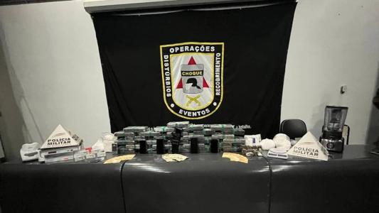 Militares do Batalhão de Choque prenderam em flagrante três homens com 30 quilos de cocaína a região do Barreiro