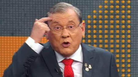 Milton Neves durante programa na Bandeirantes