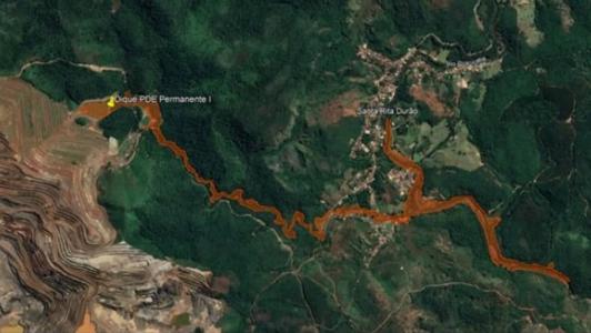 Mina da Fábrica Nova que sofreu interdição em Mariana