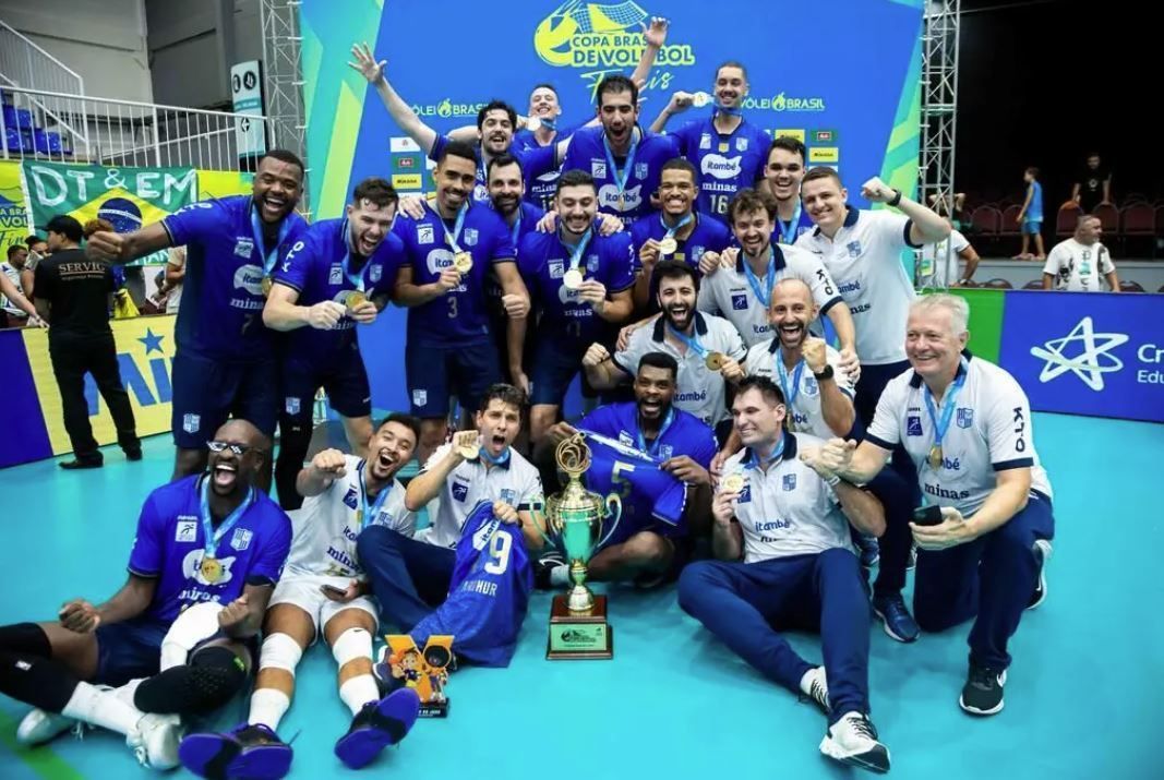 Técnico e destaque do Itambé Minas reagem ao título da Copa Brasil de Vôlei