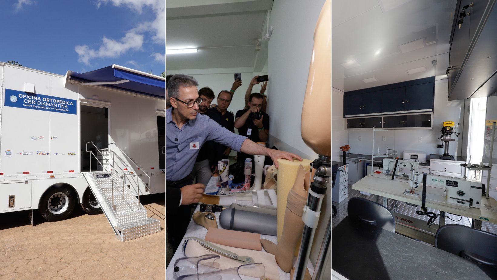 Minas entrega oficina ortopédica itinerante e novos micro-ônibus ao SUS