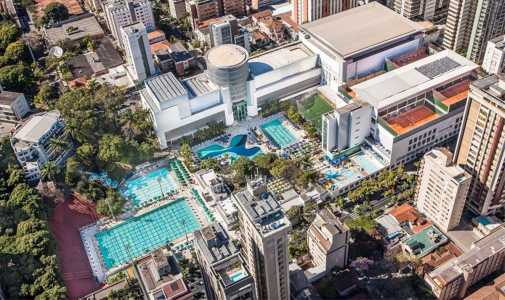 Foto aérea mostra parte interna do Minas Tênis Clube I