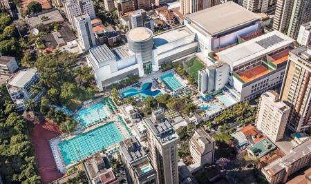 Foto aérea mostra parte interna do Minas Tênis Clube I