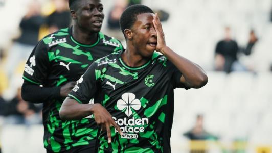 Alan Minda comemora gol pelo Cercle Brugge na temporada 2025/2026