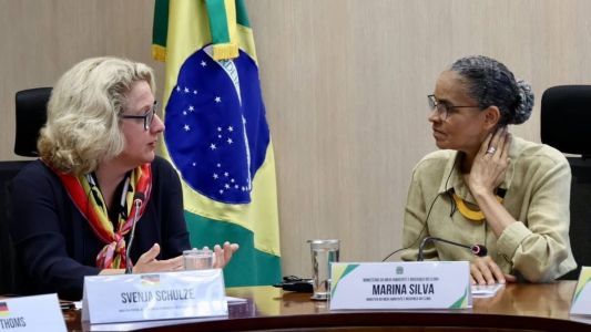 Ministra alemã, Svenja Schulze, se reuniu com a ministra do Meio Ambiente, Marina Silva