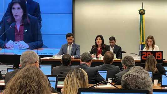Ministra Simone Tebet (MDB) participa de audiência pública na Câmara dos Deputados e apresenta PL das diretrizes orçamentárias