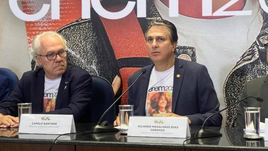 Ministro Camilo Santana concedeu entrevista neste domingo (5) sobre o primeiro dia de aplicação das provas do Enem