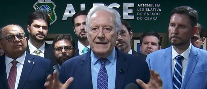 Ministro da Justiça, Ricardo Lewandowski, em coletiva nesta terça-feira (28), no Ceará