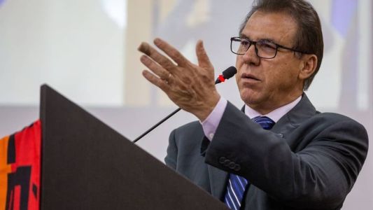 Ministro do Trabalho, Luiz Marinho, em evento realizado em Brasília, em maio deste ano