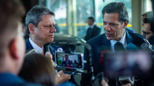 Ministro Fernando Haddad (PT) se reuniu com o governador de São Paulo, Tarcísio Freitas (Republicanos), nesta quarta-feira (5)